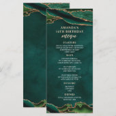 Smaragd en Roze Gouden Menu (Voorkant / Achterkant)