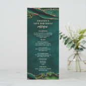 Smaragd en Roze Gouden Menu (Staand voorkant)