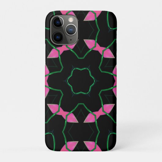 Smaragd en Roze Kaleidoscoop Case-Mate iPhone Case (Achterkant)
