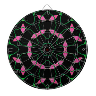 Smaragd en Roze Kaleidoscoop Dartbord