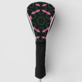 Smaragd en Roze Kaleidoscoop Golfheadcover (Voorkant)