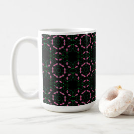 Smaragd en Roze Kaleidoscoop Koffiemok