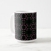 Smaragd en Roze Kaleidoscoop Koffiemok (Voorkant links)