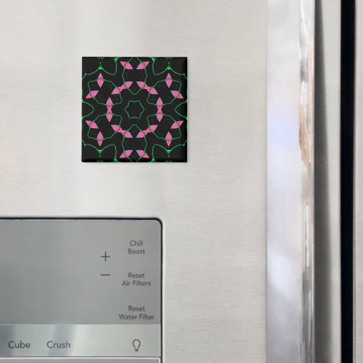 Smaragd en Roze Kaleidoscoop Magneet (Insitu (Koelkast))