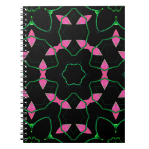 Smaragd en Roze Kaleidoscoop Notitieboek