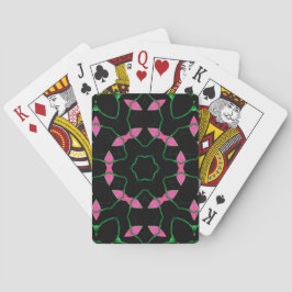 Smaragd en Roze Kaleidoscoop Pokerkaarten