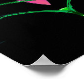 Smaragd en Roze Kaleidoscoop Poster (Hoek)