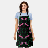 Smaragd en Roze Kaleidoscoop Schort (Gedragen)
