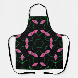 Smaragd en Roze Kaleidoscoop Schort