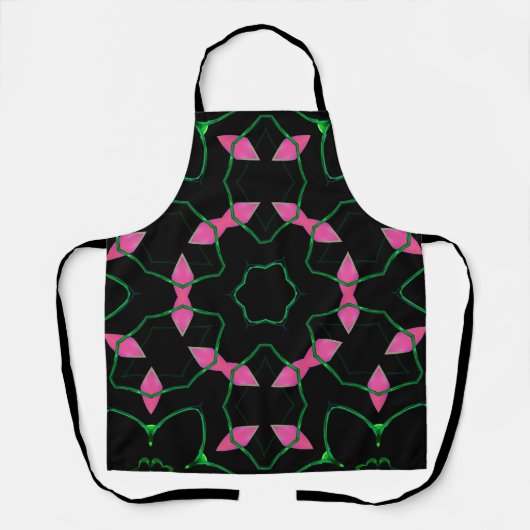 Smaragd en Roze Kaleidoscoop Schort (Voorkant)