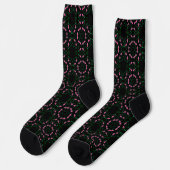 Smaragd en Roze Kaleidoscoop Sokken (Links)