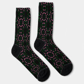 Smaragd en Roze Kaleidoscoop Sokken (Rechts)