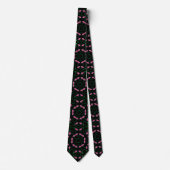 Smaragd en Roze Kaleidoscoop Stropdas (Voorkant)