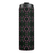 Smaragd en Roze Kaleidoscoop Thermosbeker (Voorkant)