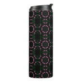 Smaragd en Roze Kaleidoscoop Thermosbeker (Gedraaid links)