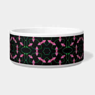 Smaragd en Roze Kaleidoscoop Voerbakje