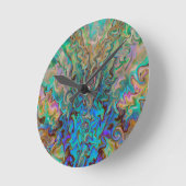 Smaragd en Roze Ronde Klok (Hoek)