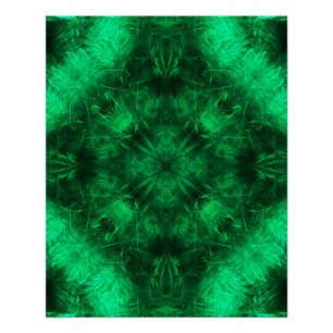 Smaragd Energie Mandala Fractale Kunst Perfect Poster