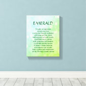 Smaragd geboortesteen - mei gedicht kunst canvas (Insitu (Houten vloer))