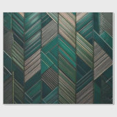 Smaragd Geometrie – Moderne Art Deco Papier (Vlak)