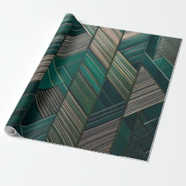 Smaragd Geometrie – Moderne Art Deco Papier