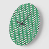Smaragd Geometrisch Abstract Patroon Design 1314 Grote Klok (Hoek)