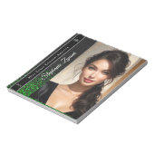 Smaragd Glamour Wedstrijd Autogramblok Notitieblok (Linkerzijde)
