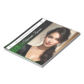 Smaragd Glamour Wedstrijd Handtekeningblok Notitieblok (Linkerzijde)