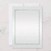 Smaragd Glans & Glitters & Platina 1e Huwelijk Kaart (Achterkant)