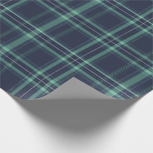 Smaragd Glen Plaid inpakpapier (Hoek)