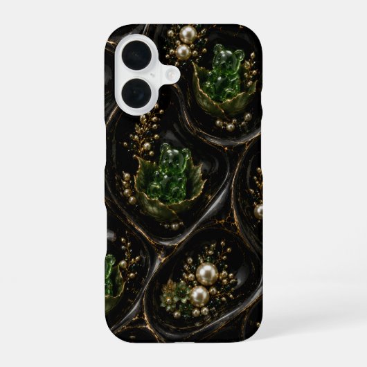 Smaragd gomberen iPhone hoesje iPhone 16 Hoesje (Achterkant)