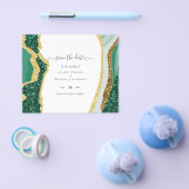 Smaragd Goud Agaat - Huwelijk BOEK de DATUM Budget Flyer (Enkel)