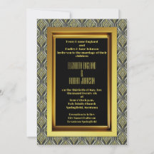 Smaragd & Goud Art Deco Bruiloft