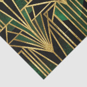 Smaragd Goud Art Deco Glamour Tissuepapier (Detail)