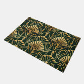 Smaragd Goud Art Deco Patroon Deurmat (Schuin)