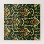 Smaragd Goud Art Deco Patroon Legpuzzel (Horizontaal)