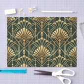 Smaragd Goud Art Deco Patroon Tissuepapier (Craft)
