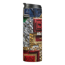 Smaragd Goud Ivoor Rood Blauw Reus Vierkant Mozaïe