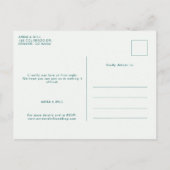 Smaragd Goud Moderne Huwelijksfoto Save the Date Briefkaart (Achterkant)