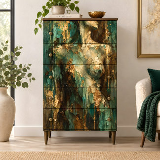 Smaragd Gouden Abstracte Vrouwelijke Figuur Schild Tissuepapier