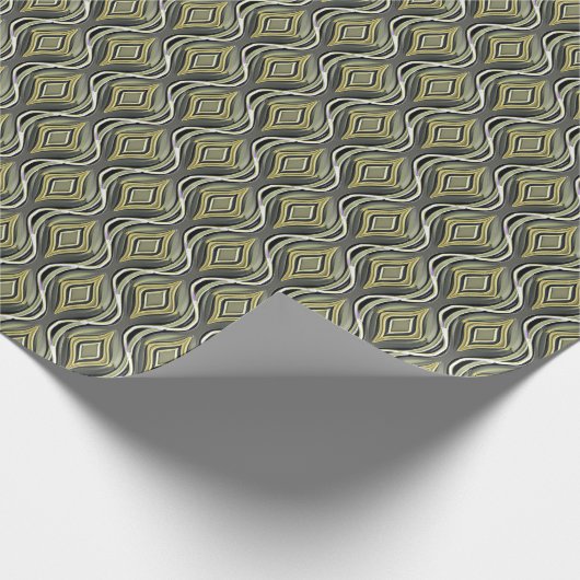 Smaragd & Gouden Art Deco Cadeaupapier (Hoek)