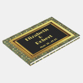 Smaragd & Gouden Art Deco Gastenboek (Hoek)