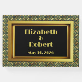 Smaragd & Gouden Art Deco Gastenboek