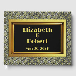 Smaragd & Gouden Art Deco Gastenboek