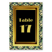 Smaragd & Gouden Art Deco Kaart (Achterkant)