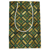 Smaragd & Gouden Art Deco Medium Cadeauzakje (Voorkant)