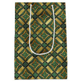 Smaragd & Gouden Art Deco Medium Cadeauzakje (Achterkant)