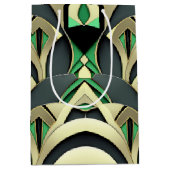 Smaragd & Gouden Art Deco Medium Cadeauzakje (Voorkant)