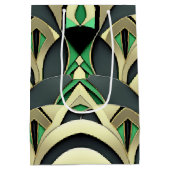 Smaragd & Gouden Art Deco Medium Cadeauzakje (Achterkant)