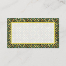Smaragd & Gouden Art Deco Plaatskaartje
